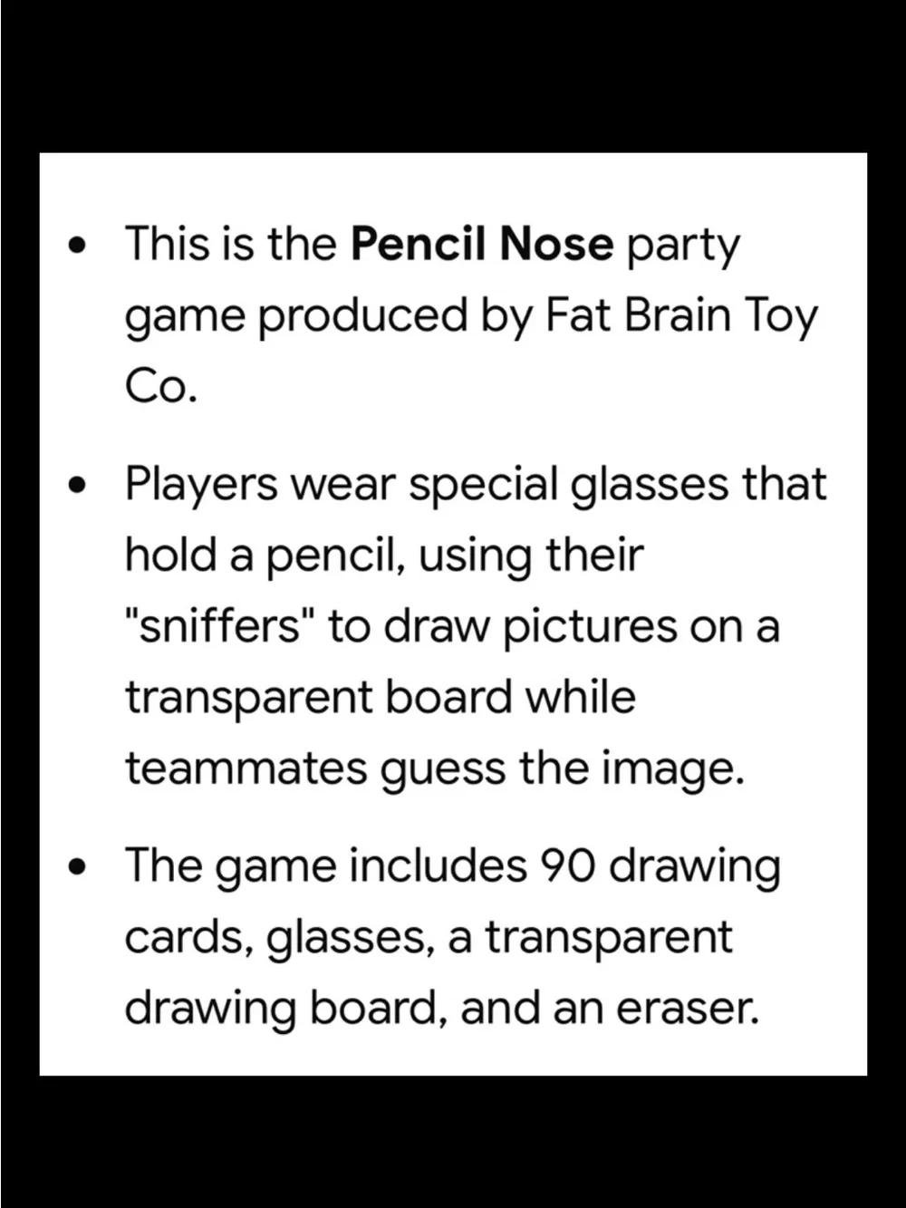 Pencil Nose Party Nose Drawing Game - Blue Box Fat Brain Toy Co New
